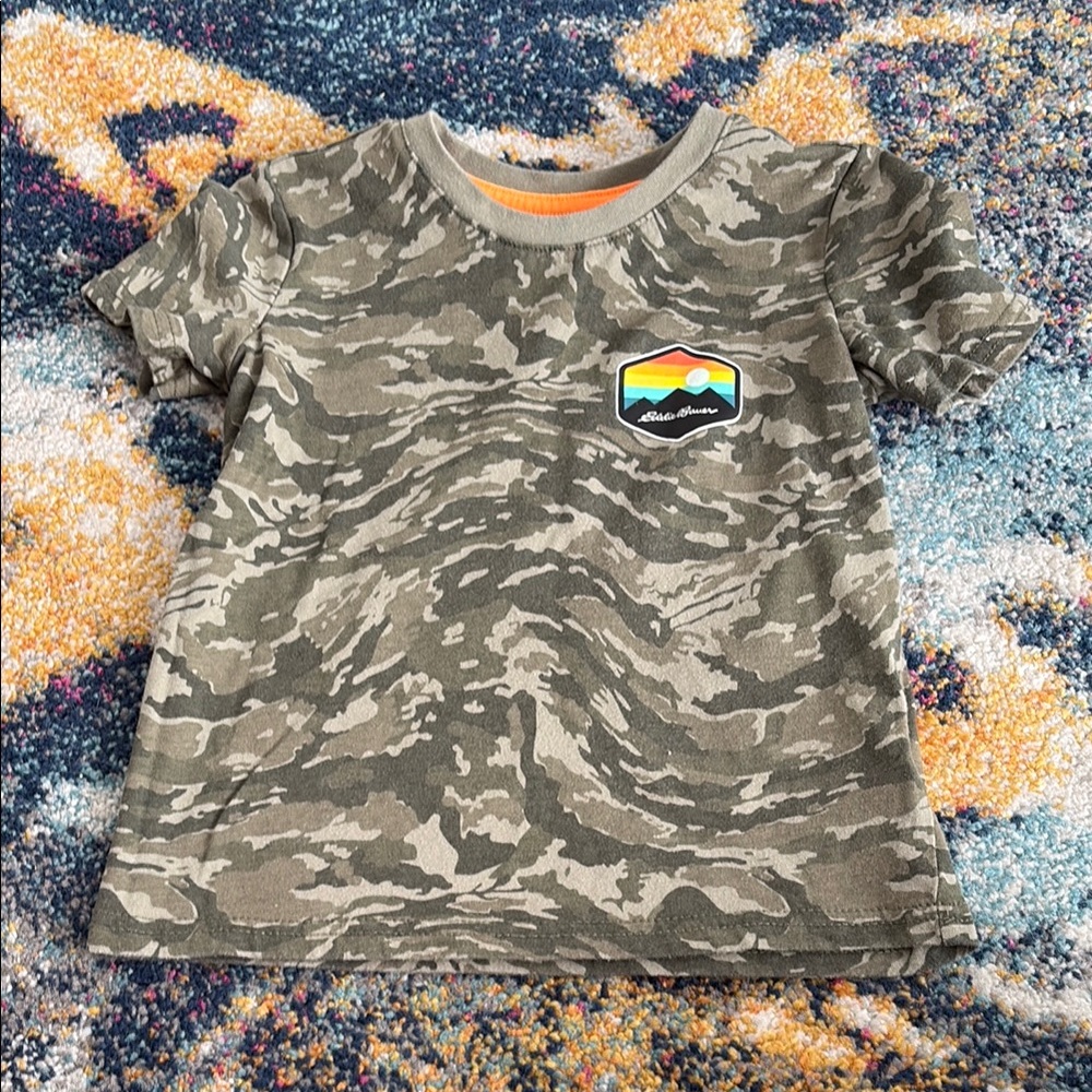 Eddie Bauer Green and Orange Short Sleeve Tees